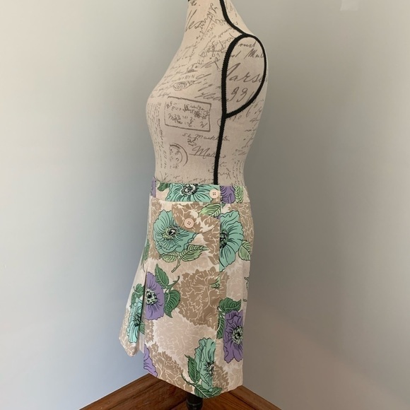 Ann TAYLOR LOFT Floral Box Pleat Skirt - Picture 2 of 7